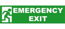Spandoek Emergency Exit 250 x 80 cm
